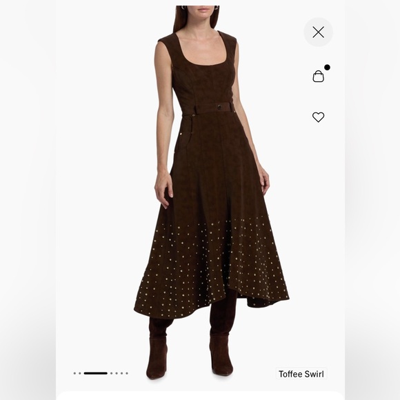 AMUR Kenny Studded Leather Dress - Picture 3 of 4